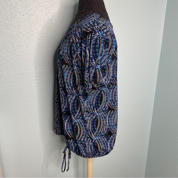 Worthington Black Blue Blouse - Picture 2 of 7